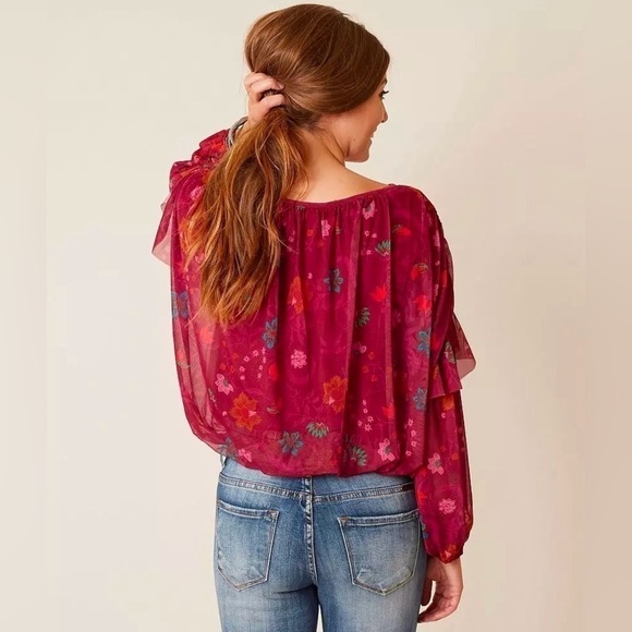 Free People Wildflower Honey Peasant Blouse, Size XS - Picture 2 of 8